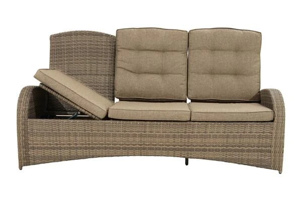 Ploß Rabida Comfort Dining / Lounge 3-Sitzer Sofa, Champagner-meliert, Polyrattan, 210x85x112 Cm, Verstellbar 12 Ploß Rabida Comfort Dining / Lounge 3-Sitzer Sofa, Champagner-meliert, Polyrattan, 210x85x112 Cm, Verstellbar – Bild 10