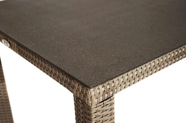 Ploß Rabida Sitzgruppe, Champagner-meliert, Polyrattan, Tisch 90 X 90 Cm, 4 Stapelsessel, Glasplatte In Steinoptik 12 Ploß Rabida Sitzgruppe, Champagner-meliert, Polyrattan, Tisch 90 X 90 Cm, 4 Stapelsessel, Glasplatte In Steinoptik – Bild 10