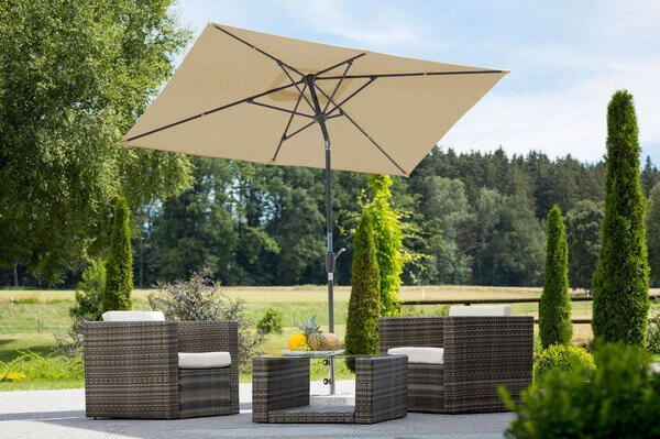 Schneider® SCHNEIDER Tunis Mittelstockschirm, Natur, Rechteckig, 270 X 150 Cm 4 Schneider® SCHNEIDER Tunis Mittelstockschirm, Natur, Rechteckig, 270 X 150 Cm – Bild 2