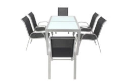 VILLANA Esstischgruppe, Silber/schwarz, Alu/Textil, Ausziehtisch 160/220 Cm, 6 Stapelstühle -Kettler Verkaufs-Shop 12 13870.jpg