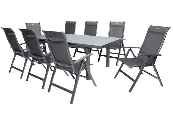 HARTMAN Alice Comfort Esstischgarnitur, Xerix, Alu/Textilene, Tisch 180/240x100cm, 8 Multipositionssessel 14 HARTMAN Alice Comfort Esstischgarnitur, Xerix, Alu/Textilene, Tisch 180/240x100cm, 8 Multipositionssessel – Bild 12
