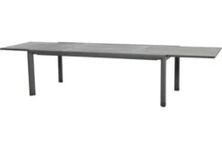 SIENA GARDEN Kingston Ausziehtisch, Matt Graphit, Aluminium/Keramik, 220/340x108x76 Cm