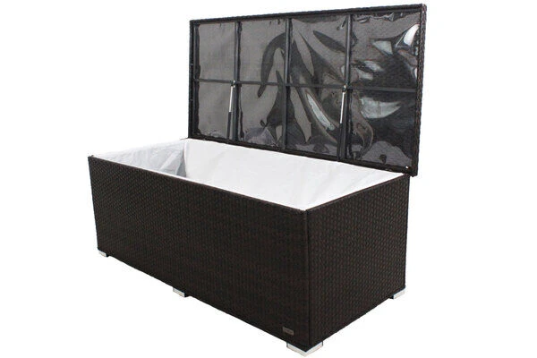 OUTFLEXX Kissenbox, Braun, Polyrattan, 204x94x75cm 10 OUTFLEXX Kissenbox, Braun, Polyrattan, 204x94x75cm – Bild 8