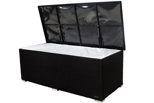 OUTFLEXX Kissenbox, Schwarz, Polyrattan, 204x94x75cm 5 OUTFLEXX Kissenbox, Schwarz, Polyrattan, 204x94x75cm – Bild 3