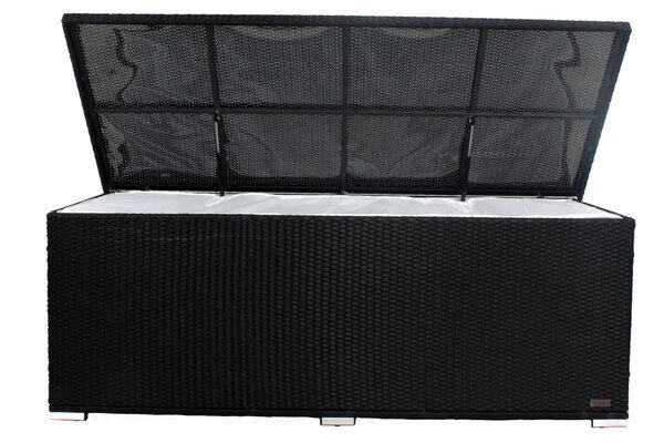 OUTFLEXX Kissenbox, Schwarz, Polyrattan, 204x94x75cm 8 OUTFLEXX Kissenbox, Schwarz, Polyrattan, 204x94x75cm – Bild 6
