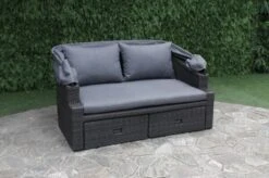 OUTFLEXX Fontana Loungebett, Grau, Polyrattan, Doppel-halbrund, Mit Unterschiebbaren Hockern, Dach Klappbar -Kettler Verkaufs-Shop 13 18545.jpg