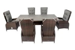 OUTFLEXX Dining Set, Braun Marmoriert, Polyrattan, Tisch 220x100cm, Spraystone, 6mm, 6 Dining Sessel, Verstellbar -Kettler Verkaufs-Shop 13 20664.jpg
