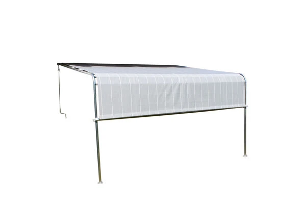 LECO Terrassenüberdachung , Natur/beige, Stahl/Textilene, 400 X 300 Cm 3 LECO Terrassenüberdachung , Natur/beige, Stahl/Textilene, 400 X 300 Cm