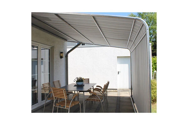 LECO Terrassenüberdachung , Natur/beige, Stahl/Textilene, 400 X 300 Cm 4 LECO Terrassenüberdachung , Natur/beige, Stahl/Textilene, 400 X 300 Cm – Bild 2