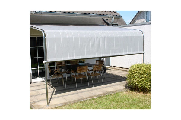 LECO Terrassenüberdachung , Natur/beige, Stahl/Textilene, 400 X 300 Cm 6 LECO Terrassenüberdachung , Natur/beige, Stahl/Textilene, 400 X 300 Cm – Bild 4