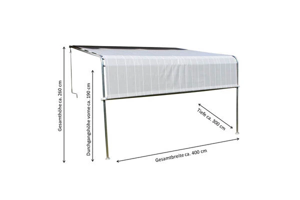 LECO Terrassenüberdachung , Natur/beige, Stahl/Textilene, 400 X 300 Cm 7 LECO Terrassenüberdachung , Natur/beige, Stahl/Textilene, 400 X 300 Cm – Bild 5