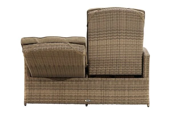 Ploß Rabida Comfort Dining / Lounge 2-Sitzer Sofa, Champagner-meliert, Polyrattan, 148x85x112 Cm, Verstellbar 16 Ploß Rabida Comfort Dining / Lounge 2-Sitzer Sofa, Champagner-meliert, Polyrattan, 148x85x112 Cm, Verstellbar – Bild 14