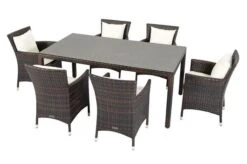 OUTFLEXX Dining Set, Braun Marmoriert, Polyrattan, Tisch 180x100cm, Spraystone, 6mm, 6 Sessel 35 OUTFLEXX Dining Set, Braun Marmoriert, Polyrattan, Tisch 180x100cm, Spraystone, 6mm, 6 Sessel -Kettler Verkaufs-Shop 14 21232.jpg