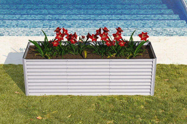 OUTFLEXX Set Hochbeet Mit Erweiterungsmodul, Silber, Zincalume, 180+80cm 6 OUTFLEXX Set Hochbeet Mit Erweiterungsmodul, Silber, Zincalume, 180+80cm – Bild 4