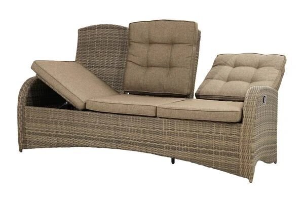 Ploß Rabida Comfort Dining / Lounge 3-Sitzer Sofa, Champagner-meliert, Polyrattan, 210x85x112 Cm, Verstellbar 18 Ploß Rabida Comfort Dining / Lounge 3-Sitzer Sofa, Champagner-meliert, Polyrattan, 210x85x112 Cm, Verstellbar – Bild 16