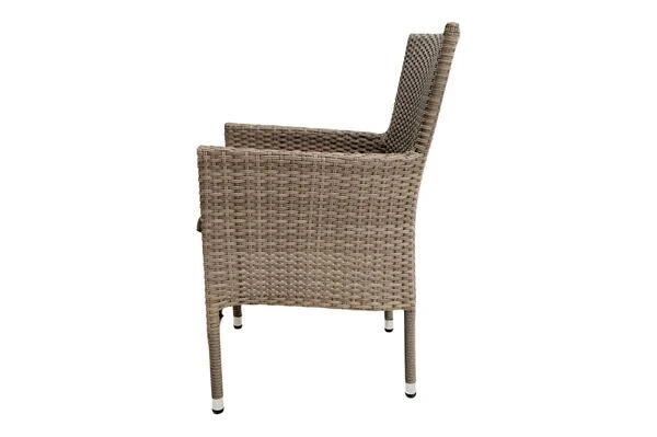 Ploß Rabida Sitzgruppe, Champagner-meliert, Polyrattan, Tisch 90 X 90 Cm, 4 Stapelsessel, Glasplatte In Steinoptik 18 Ploß Rabida Sitzgruppe, Champagner-meliert, Polyrattan, Tisch 90 X 90 Cm, 4 Stapelsessel, Glasplatte In Steinoptik – Bild 16