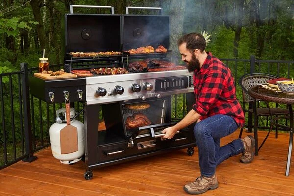 PIT BOSS Memphis Ultimate 4-in-1 Kombigrill, Schwarz, Stahl/Gusseisen, Smoker, Gas- Und Holzkohlegrill 19 PIT BOSS Memphis Ultimate 4-in-1 Kombigrill, Schwarz, Stahl/Gusseisen, Smoker, Gas- Und Holzkohlegrill – Bild 17