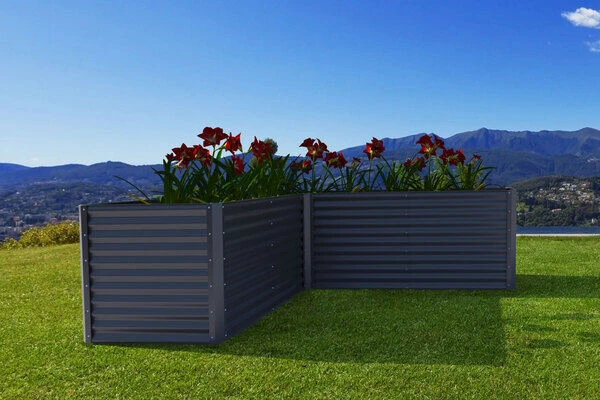 OUTFLEXX Eck-Hochbeet, Anthrazit, Zincalume, 270x270x90x84cm 4 OUTFLEXX Eck-Hochbeet, Anthrazit, Zincalume, 270x270x90x84cm – Bild 2