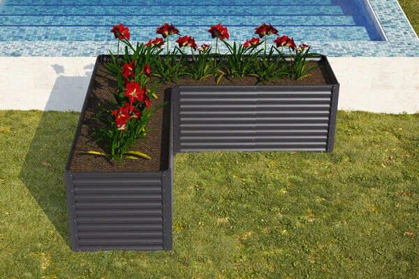 OUTFLEXX Eck-Hochbeet, Anthrazit, Zincalume, 270x270x90x84cm 6 OUTFLEXX Eck-Hochbeet, Anthrazit, Zincalume, 270x270x90x84cm – Bild 4