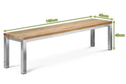 OUTFLEXX Gartenbank, Edelstahl/recyceltes FSC®-Teak, 160x40x45cm, Rustikal Gebürstet -Kettler Verkaufs-Shop 18316 05.jpg