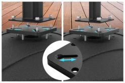 OUTFLEXX Adapterplatte Für Schirmständer Und Bodenanker, Anthrazit, Alu, 16x16x1,5cm, Lochabstand 64-113mm -Kettler Verkaufs-Shop 18885 01.jpg