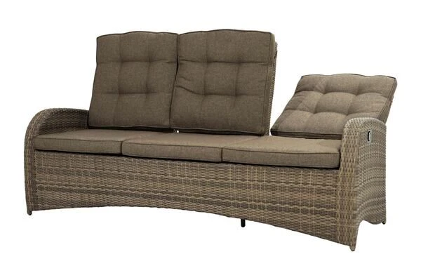 Ploß Rabida Comfort Dining / Lounge 3-Sitzer Sofa, Champagner-meliert, Polyrattan, 210x85x112 Cm, Verstellbar 20 Ploß Rabida Comfort Dining / Lounge 3-Sitzer Sofa, Champagner-meliert, Polyrattan, 210x85x112 Cm, Verstellbar – Bild 18