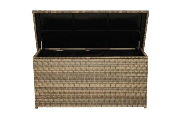 Ploß Rabida Kissenbox, Champagner-meliert, Polyrattan, 145x58x73 Cm, Inkl. Inlay 20 Ploß Rabida Kissenbox, Champagner-meliert, Polyrattan, 145x58x73 Cm, Inkl. Inlay – Bild 18
