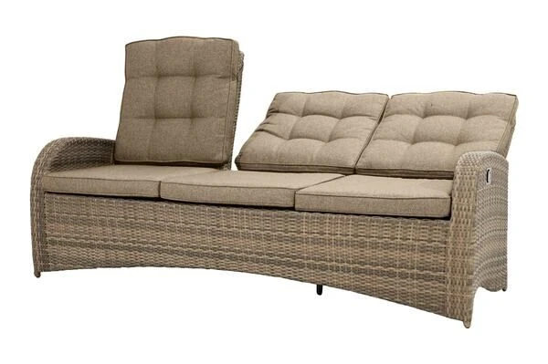 Ploß Rabida Comfort Dining / Lounge 3-Sitzer Sofa, Champagner-meliert, Polyrattan, 210x85x112 Cm, Verstellbar 21 Ploß Rabida Comfort Dining / Lounge 3-Sitzer Sofa, Champagner-meliert, Polyrattan, 210x85x112 Cm, Verstellbar – Bild 19