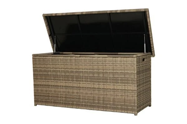 Ploß Rabida Kissenbox, Champagner-meliert, Polyrattan, 145x58x73 Cm, Inkl. Inlay 21 Ploß Rabida Kissenbox, Champagner-meliert, Polyrattan, 145x58x73 Cm, Inkl. Inlay – Bild 19