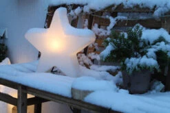 Titelseite 36 8-Seasons Shining Star Mini Dekoleuchte, Weiß, Polyethylen, Ø40x10x37cm, Mit Standard-E27-Fassung