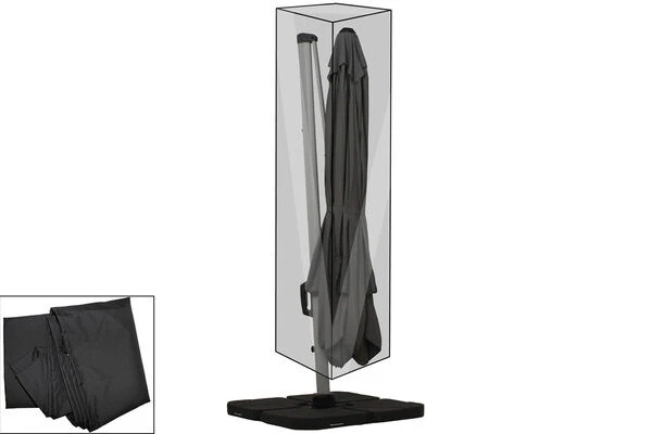 OUTFLEXX Premium Abdeckhaube Größe S Für Sonnenschirme Bis Ø300cm, Schwarz, Wasserbeständig, Ø63x256cm 3 OUTFLEXX Premium Abdeckhaube Größe S Für Sonnenschirme Bis Ø300cm, Schwarz, Wasserbeständig, Ø63x256cm