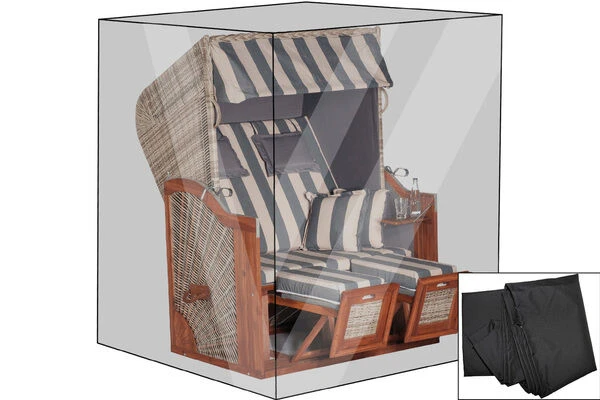 OUTFLEXX Premium Abdeckhaube Für Strandkörbe, Schwarz, Wasserbeständig, 137 X 107 X 177/142 Cm 3 OUTFLEXX Premium Abdeckhaube Für Strandkörbe, Schwarz, Wasserbeständig, 137 X 107 X 177/142 Cm