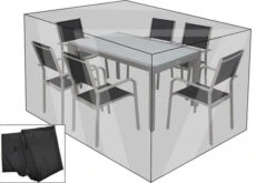 OUTFLEXX Premium Abdeckhaube Für Sitzgruppen, Schwarz, Wasserbeständig, 202 X 162 X 72 Cm