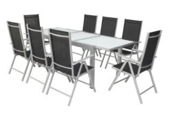 VILLANA Gartenmöbelset, Silber/schwarz, Alu/Textil, Tisch 160/220 Cm, 8 Multipositionssessel -Kettler Verkaufs-Shop 1 13877.jpg