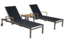 OUTFLEXX 2er-Set Sonnenliegen, Schwarz, Edelstahl/Teak, 195,5x74x35cm, Mit Beistelltisch 45x45cm -Kettler Verkaufs-Shop 1 14165.jpg