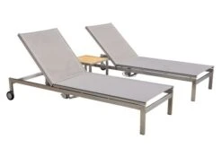 OUTFLEXX 2er-Set Rollliege, Taupe, Edelstahl/Teak, 212x71x36cm, Mit Beistelltisch 45x45cm -Kettler Verkaufs-Shop 1 14171.jpg