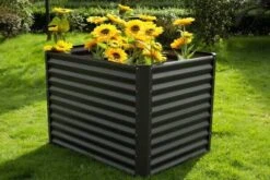 OUTFLEXX Hochbeet, Anthrazit, Zincalume, Pulverbeschichtet, 120 X 90 X 84 Cm, Durch Zubehör Erweiterbar