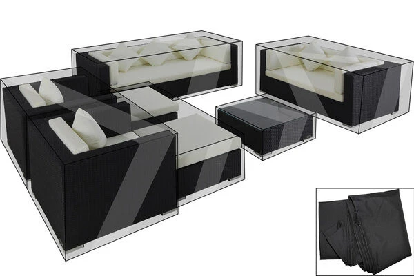 OUTFLEXX Premium Abdeckhauben Set Für Lounge TheBox-B: 1599/ 1716/ 7173 /16062, Schwarz, Wasserbeständig 3 OUTFLEXX Premium Abdeckhauben Set Für Lounge TheBox-B: 1599/ 1716/ 7173 /16062, Schwarz, Wasserbeständig