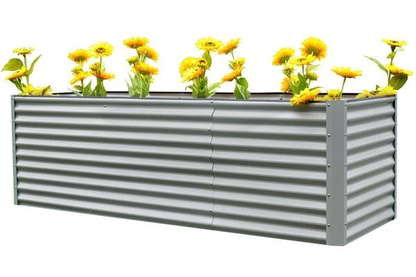 OUTFLEXX Set Hochbeet Mit Erweiterungsmodul, Silber, Zincalume, 120+80cm 3 OUTFLEXX Set Hochbeet Mit Erweiterungsmodul, Silber, Zincalume, 120+80cm