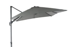 OUTFLEXX Ampelschirm, Anthrazit, Pulverbesch. Aluminium, 300x300 Cm, Inkl. Plattenständer, Twist-Funktion