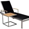 OUTFLEXX Sonnenliegen-Set, Schwarz, Edelstahl/FSC-Teak, 195,5x74x35cm, Mit Armlehnen, Inkl. Beistelltisch 45x45cm -Kettler Verkaufs-Shop 1 16545.jpg