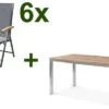 OUTFLEXX Esstischgarnitur, Edelstahl / FSC-Teak, Tisch 150x80cm, 6 Multipositionssessel, Silber -Kettler Verkaufs-Shop 1 17275.jpg