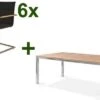 OUTFLEXX Esstischgarnitur, Edelstahl / FSC-Teak, Tisch 200 X 100 Cm, 6 Freischwinger Padded, Schwarz 1 OUTFLEXX Esstischgarnitur, Edelstahl / FSC-Teak, Tisch 200 X 100 Cm, 6 Freischwinger Padded, Schwarz -Kettler Verkaufs-Shop 1 17300.jpg