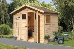 KARIBU Gartenhaus Dalin 1, Fichtenholz 14 Mm, Naturbelassen, Ca. 4,4 M²