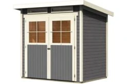 KARIBU Gartenhaus Glücksburg 2, Fichtenholz 19 Mm, Pultdach