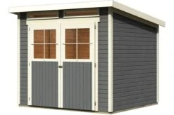 KARIBU Gartenhaus Glücksburg 4, Fichtenholz 19 Mm, Pultdach