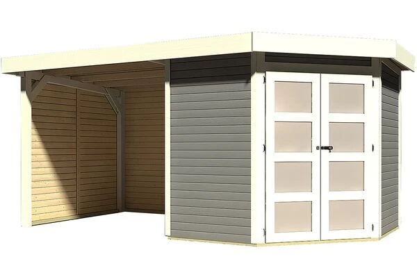 KARIBU Gartenhaus Goldendorf 3, Fichtenholz 19 Mm, Flachdach 3 KARIBU Gartenhaus Goldendorf 3, Fichtenholz 19 Mm, Flachdach