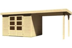 KARIBU Gartenhaus Askola 5, Fichtenholz 19 Mm, Flachdach