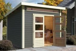 KARIBU Gartenhaus Kandern 6, Fichtenholz 28 Mm, Flachdach