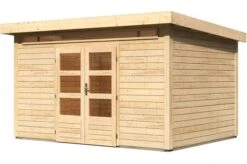 KARIBU Gartenhaus Kandern 9, Fichtenholz 28 Mm, Naturbelassen, Ca. 10,8 M²